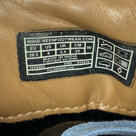 Keen Presidio Blue Grey Leather Hiking Shoes Women's Size 8 Lace Up Sneakers - Picture 8 of 8